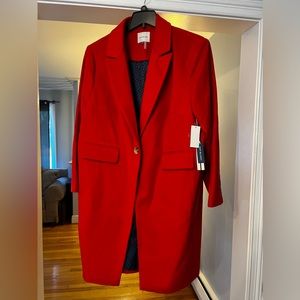 NEW Court & Rowe Red Knee-Length Coat 2X